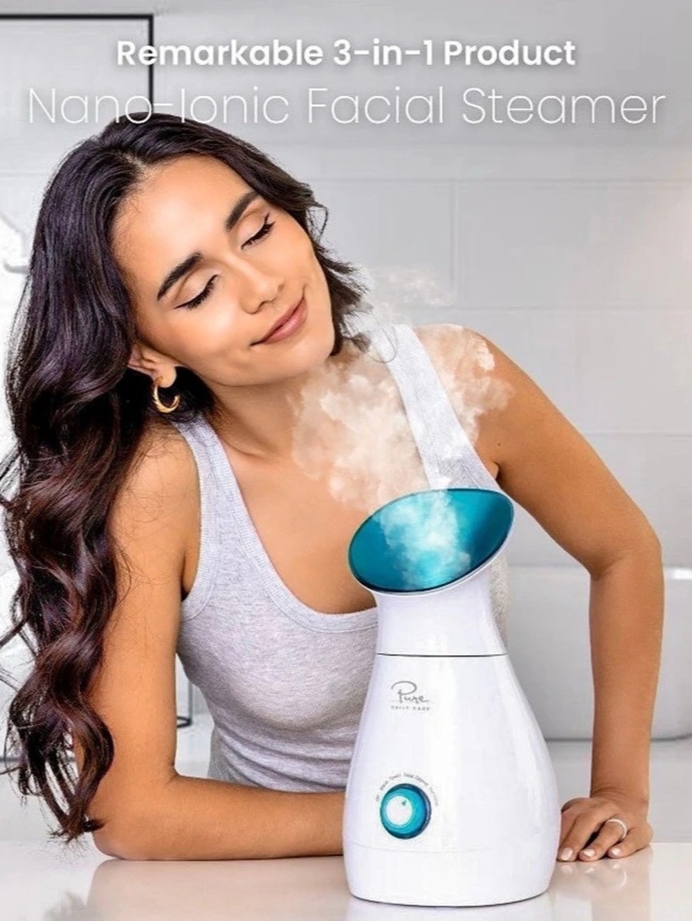 Pure Daily Care NanoSteamer Large 3-in-1 Nano Ionic Facial Steamer Facial